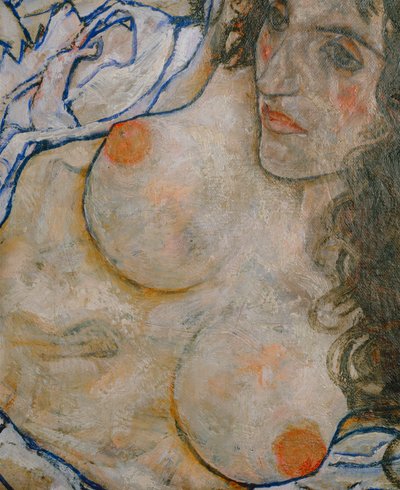 リーゲンデ・フラウ（油彩・キャンバス） 作： Egon Schiele