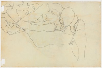 恋人、1913 作： Egon Schiele