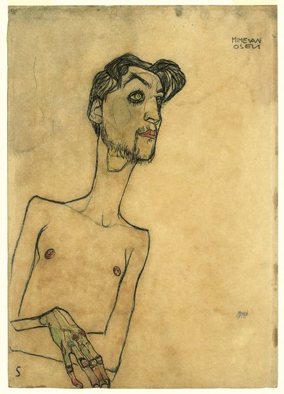 Mime van Osen、1910 作： Egon Schiele