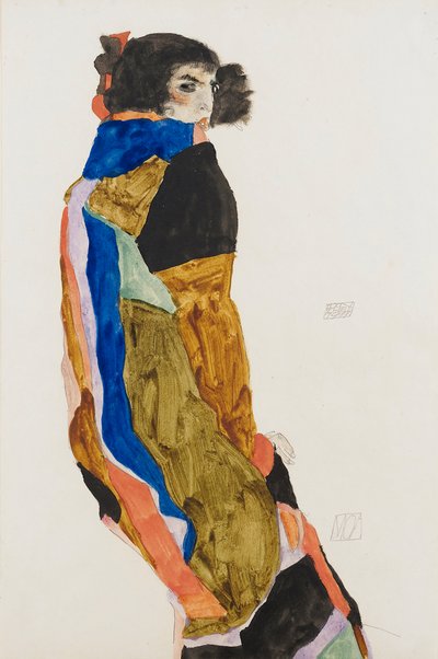 モア。 エゴン・シーレ (1890-1918) の作品、紙に水彩とガッシュ 作： Egon Schiele