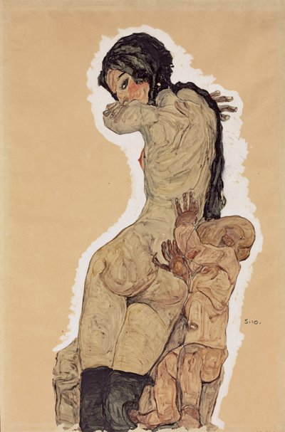 母と子、母と子 作： Egon Schiele