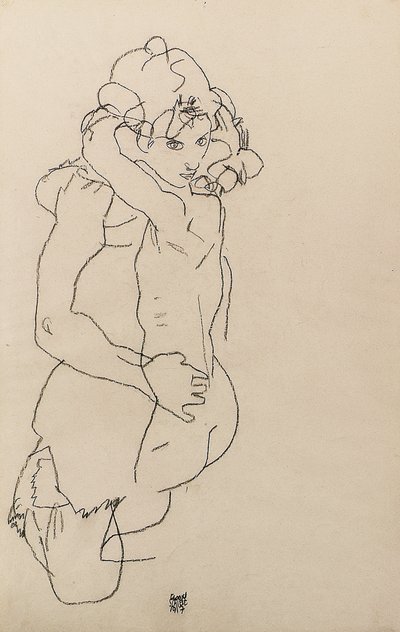 お母さんと子供 作： Egon Schiele