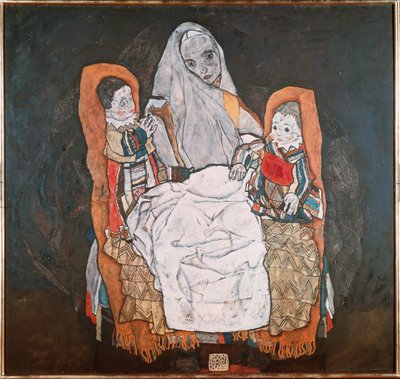 2人の子供を持つ母親III 作： Egon Schiele