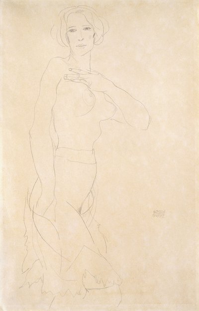 ヌードガール、1912 作： Egon Schiele