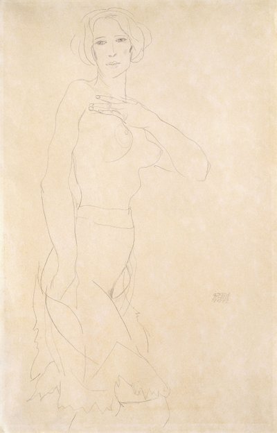 ヌードガール;マドシェナクト、1912 作： Egon Schiele