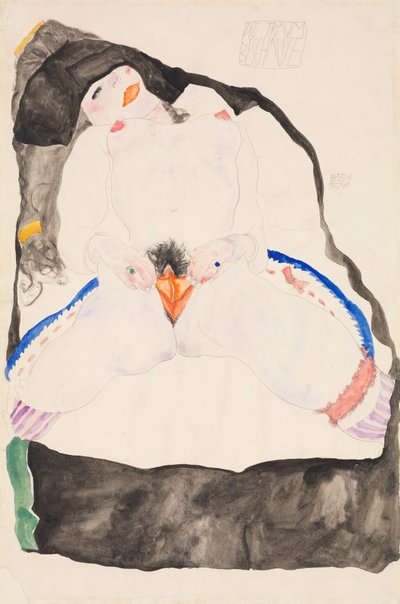 夢の中で観察、1911年。 作： Egon Schiele