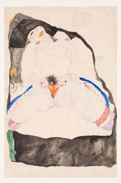 夢の中で観察、1911。 作： Egon Schiele