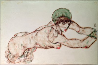 伸びやかなヌード 作： Egon Schiele