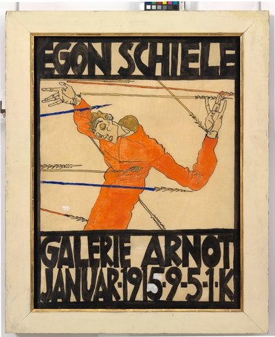 アルノー画廊でのエゴン・シーレ展のポスター 作： Egon Schiele