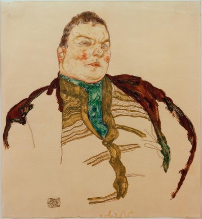 デブ男の肖像 作： Egon Schiele