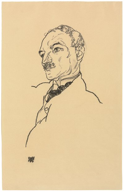 オーガスト・レデラーの肖像 作： Egon Schiele