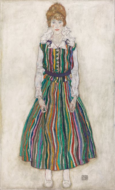 アーティストの妻、エディス・シーレの肖像 作： Egon Schiele