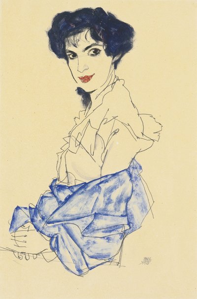 エリザベスレデラーの肖像、1913年 作： Egon Schiele