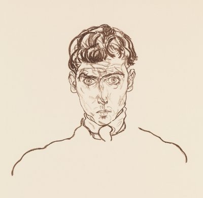 Guterslohによるパリの肖像、1918年。 作： Egon Schiele