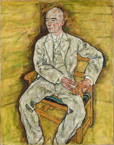 ヴィクトル・リッター・フォン・バウアーの肖像、1918年。 作： Egon Schiele