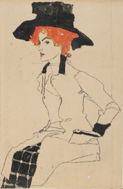 女性の肖像、1910年。 作： Egon Schiele