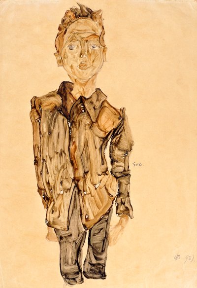 若者の肖像、1910 作： Egon Schiele