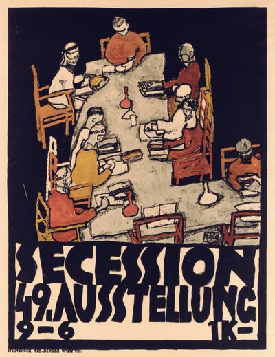 脱退49展を宣伝するポスター 作： Egon Schiele