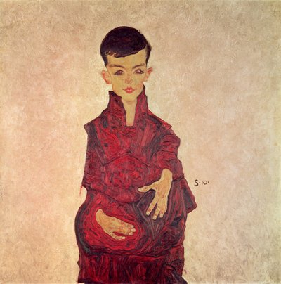 Rainerbub（約6歳のHerbert Rainerの肖像）1910 作： Egon Schiele