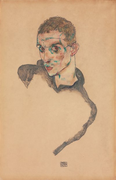自画像;自画像、1914 作： Egon Schiele