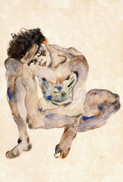 しゃがむ 作： Egon Schiele