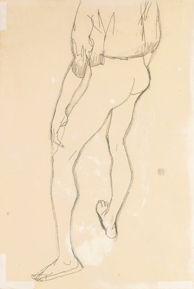 立っている男性のヌード、1913 作： Egon Schiele