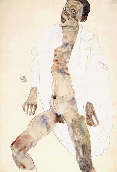 立っている男性 作： Egon Schiele
