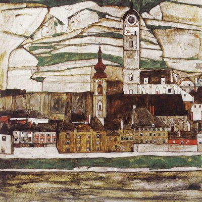 シュタイン・アン・デア・ドナウ（クレムス県） 作： Egon Schiele