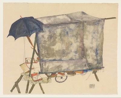 街の荷車 作： エゴンシーレ