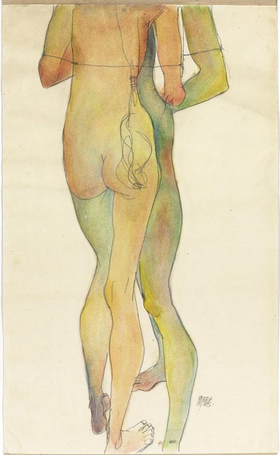 2つの立っているヌード 作： Egon Schiele