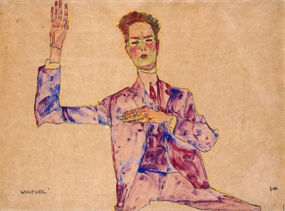 ウィリーリドル、1910年 作： Egon Schiele
