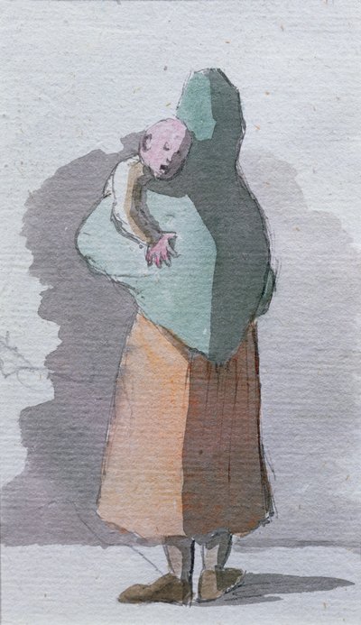 お母さんと子供 作： Egron Sellif Lundgren