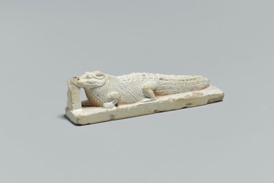 クロコダイルフィギュア、ファイユーム、紀元前332年〜395年（ファイエンス） 作： Egyptian