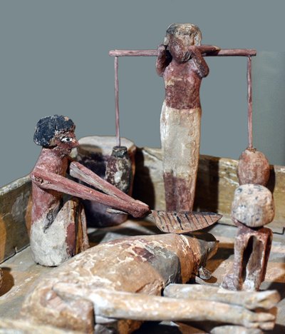 肉屋のモデル、エジプト、紀元前2000年〜1700年 作： Egyptian 12th Dynasty