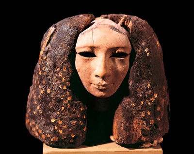 王女の肖像（リシュト出土、中王国時代、第12王朝）（木製 作： Egyptian 12th Dynasty