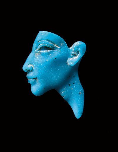 アーケナのアケナテンの象嵌、アルマナ時代、紀元前1353-1336年 作： Egyptian 13th Dynasty