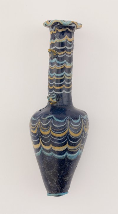 ボトル、ニューキングダム、紀元前1425- 1362年（ガラス） 作： Egyptian 18th Dynasty
