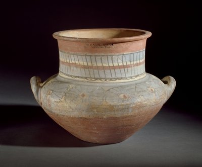 ラグハンドル付き装飾瓶、アマルナ、紀元前14世紀（陶器） 作： Egyptian 18th Dynasty