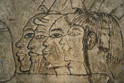 エジプト、西テーベ、シェイク・アドン・エル・クルナ（Sheikh Adn el-Qurna）。ラモスの墓。壁画 作： Egyptian 18th Dynasty