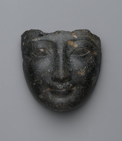 石棺のカバーの顔、ニューキングダム、ルクソールで購入（花崗岩） 作： Egyptian 18th Dynasty