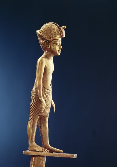 スタッフからの王の図、ツタンカーメンの墓から（イギリス） 作： Egyptian 18th Dynasty