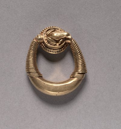カエルの指輪、紀元前1353-37年 作： Egyptian 18th Dynasty