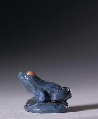 カエルのアミュレット、紀元前1380～1330年頃（ポリクローム・ファイアンス 作： Egyptian 18th Dynasty