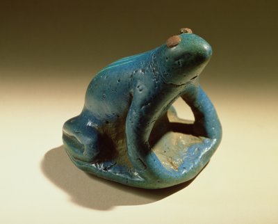 カエル、ニューキングダム、c.1390-53 BC（ファイエンス） 作： Egyptian 18th Dynasty