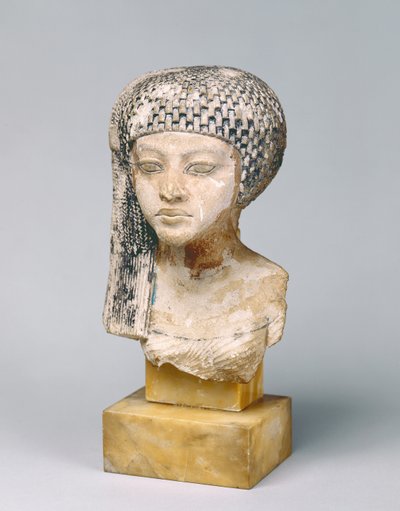 アマルナ王女の頭部、紀元前1353～37年頃（石灰岩 作： Egyptian 18th Dynasty