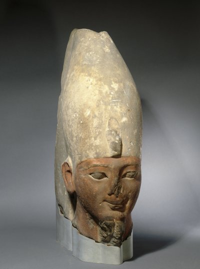 18世紀初頭の王、新王国の王、1539年から1493年頃、紀元前（砂岩） 作： Egyptian 18th Dynasty