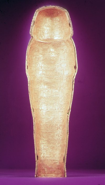ツタンカーメンの墓（c.1370-1352 BC）からの天蓋付き棺の1つの内部。 作： Egyptian 18th Dynasty