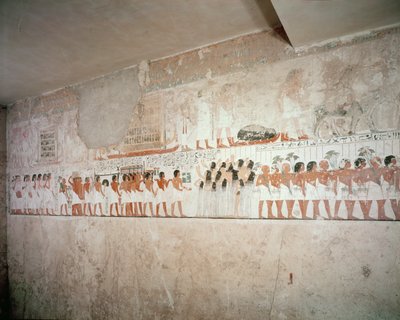 ラモーゼの墓の内部、ニューキングダム、紀元前1360年頃（壁画） 作： Egyptian 18th Dynasty