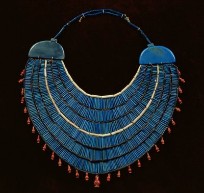 Ousekhネックレス、New Kingdom（ファイアンス） 作： Egyptian 18th Dynasty