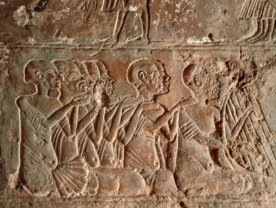 歌手、ハープ奏者、リリーフ 作： Egyptian 18th Dynasty